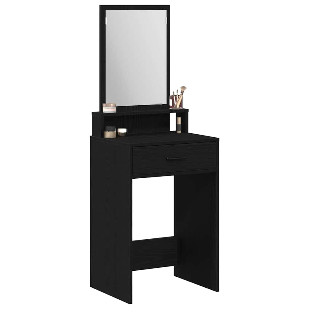 Tavolo da Trucco Rovere Nero 50 x 41 x 140 cm Legno multistrato