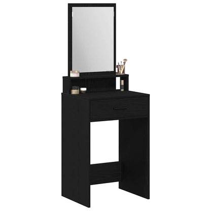 Tavolo da Trucco Rovere Nero 50 x 41 x 140 cm Legno multistrato