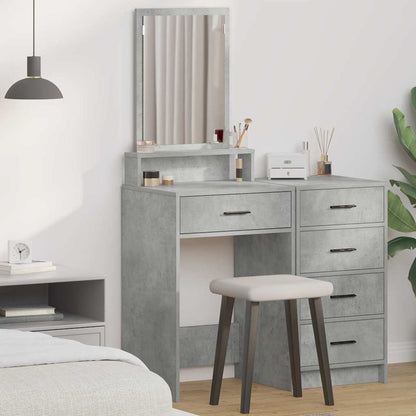 Tavolo da Trucco con cassetto Grigio cemento 50 x 41 x 140 cm