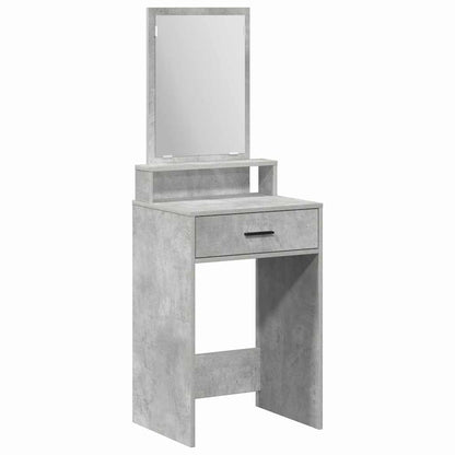 Tavolo da Trucco con cassetto Grigio cemento 50 x 41 x 140 cm