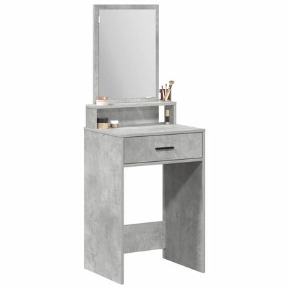 Tavolo da Trucco con cassetto Grigio cemento 50 x 41 x 140 cm