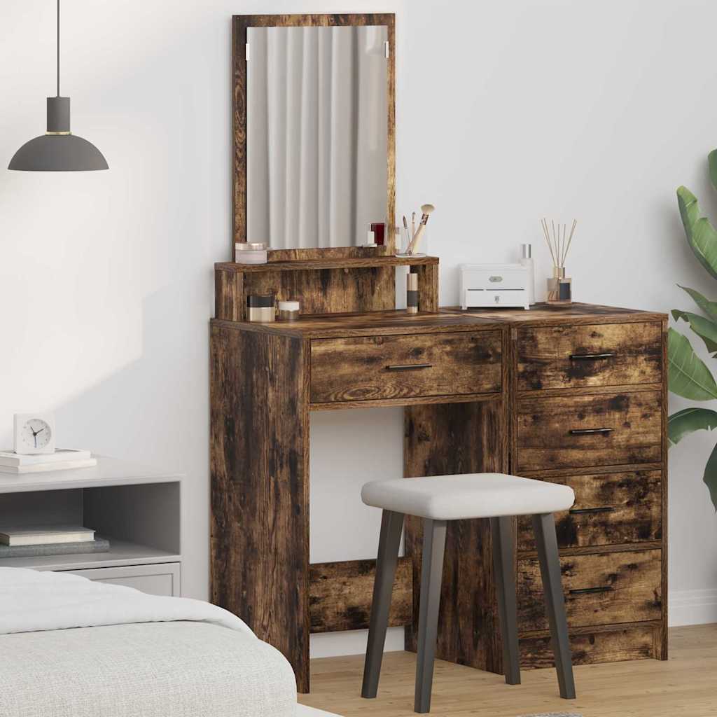 Tavolo da Trucco Rovere fumÃ© 50 x 41 x 140 cm Legno multistrato