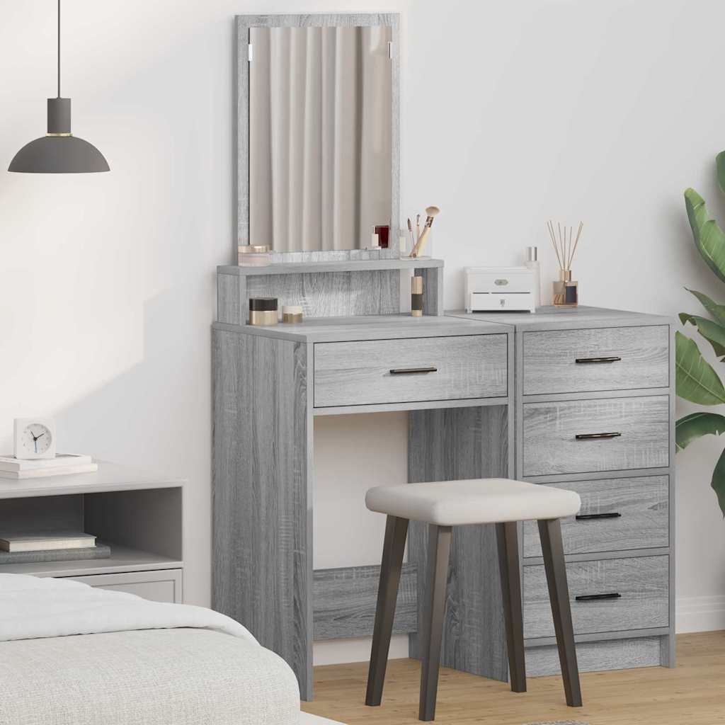 Tavolo da Trucco con cassetto Grigio Sonoma 50 x 41 x 140 cm
