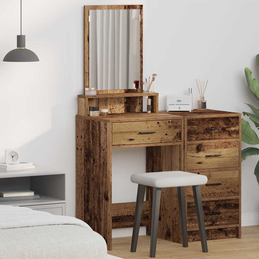 Tavolo da Trucco con cassetto Legno vecchio 50 x 41 x 140 cm