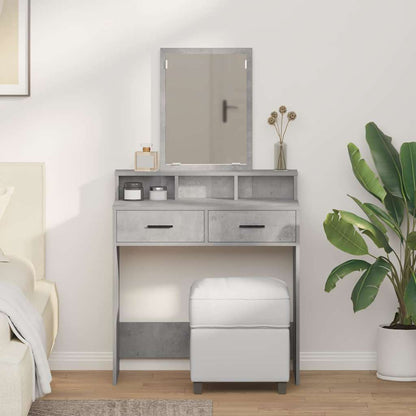 Tavolo da Trucco con cassetto Grigio cemento 79 x 41 x 140 cm