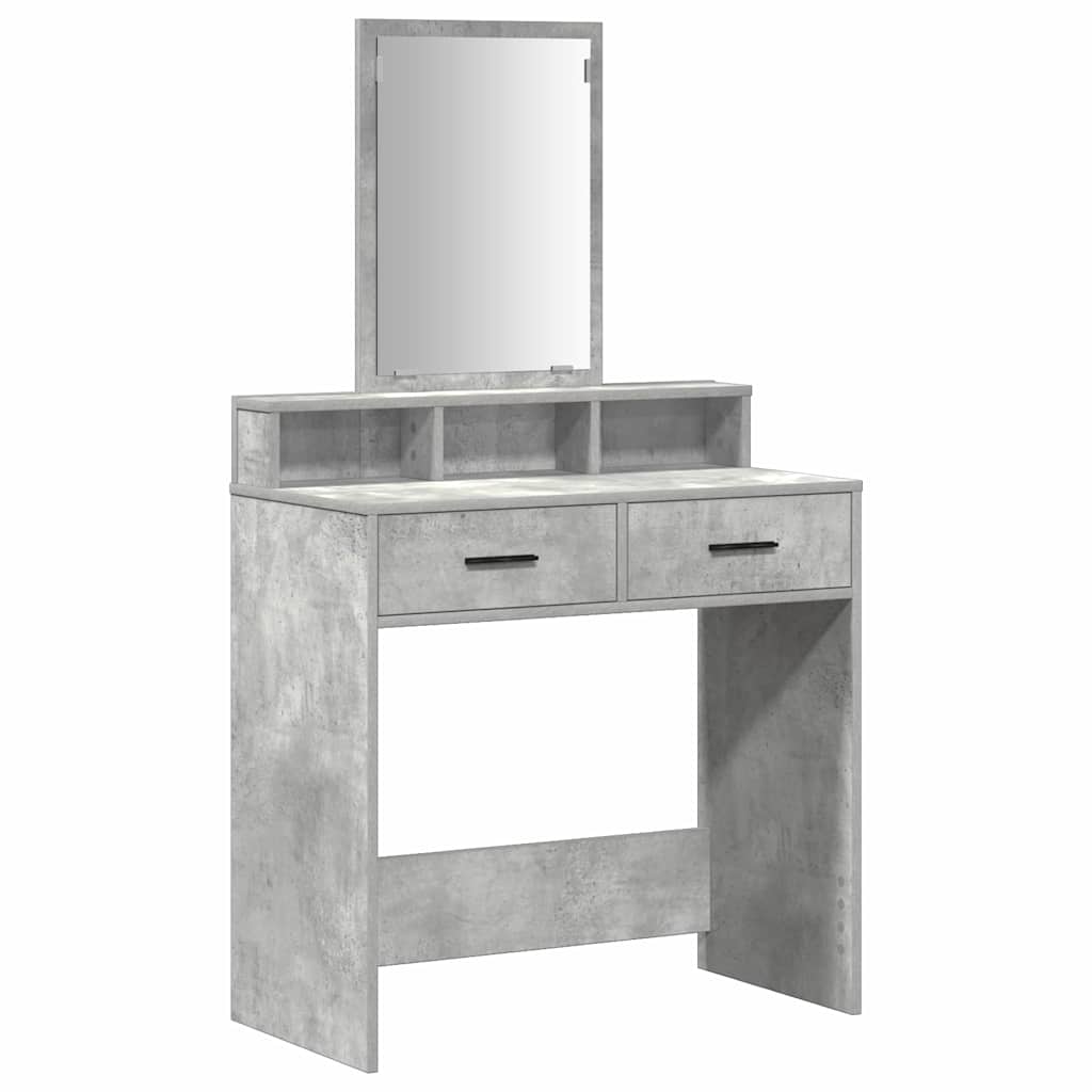 Tavolo da Trucco con cassetto Grigio cemento 79 x 41 x 140 cm