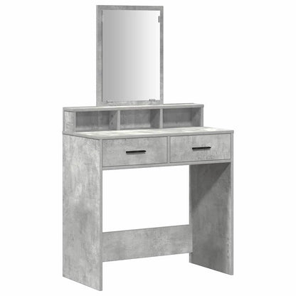 Tavolo da Trucco con cassetto Grigio cemento 79 x 41 x 140 cm