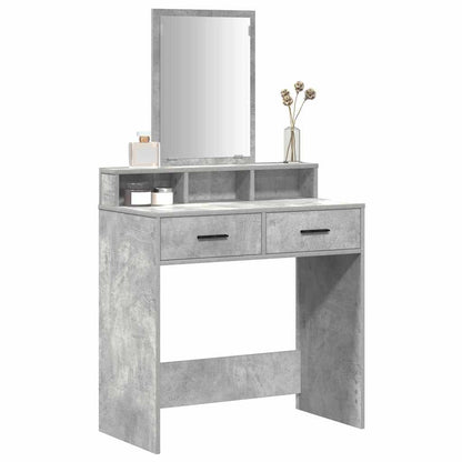 Tavolo da Trucco con cassetto Grigio cemento 79 x 41 x 140 cm