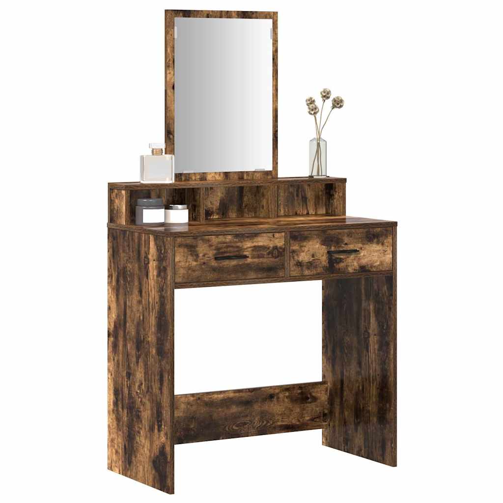 Tavolo da Trucco Rovere fumÃ© 79 x 41 x 140 cm Legno multistrato