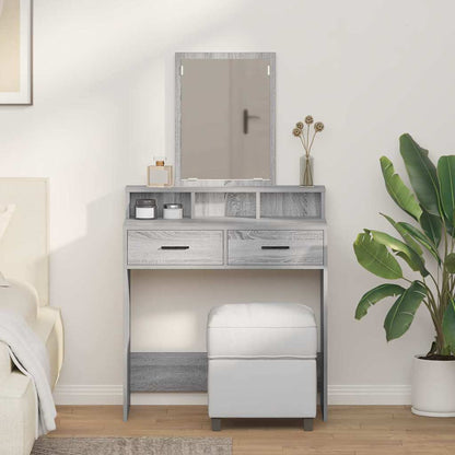 Tavolo da Trucco con cassetto Grigio Sonoma 79 x 41 x 140 cm