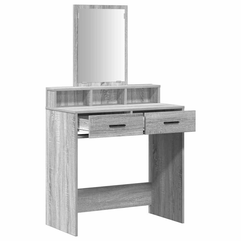 Tavolo da Trucco con cassetto Grigio Sonoma 79 x 41 x 140 cm