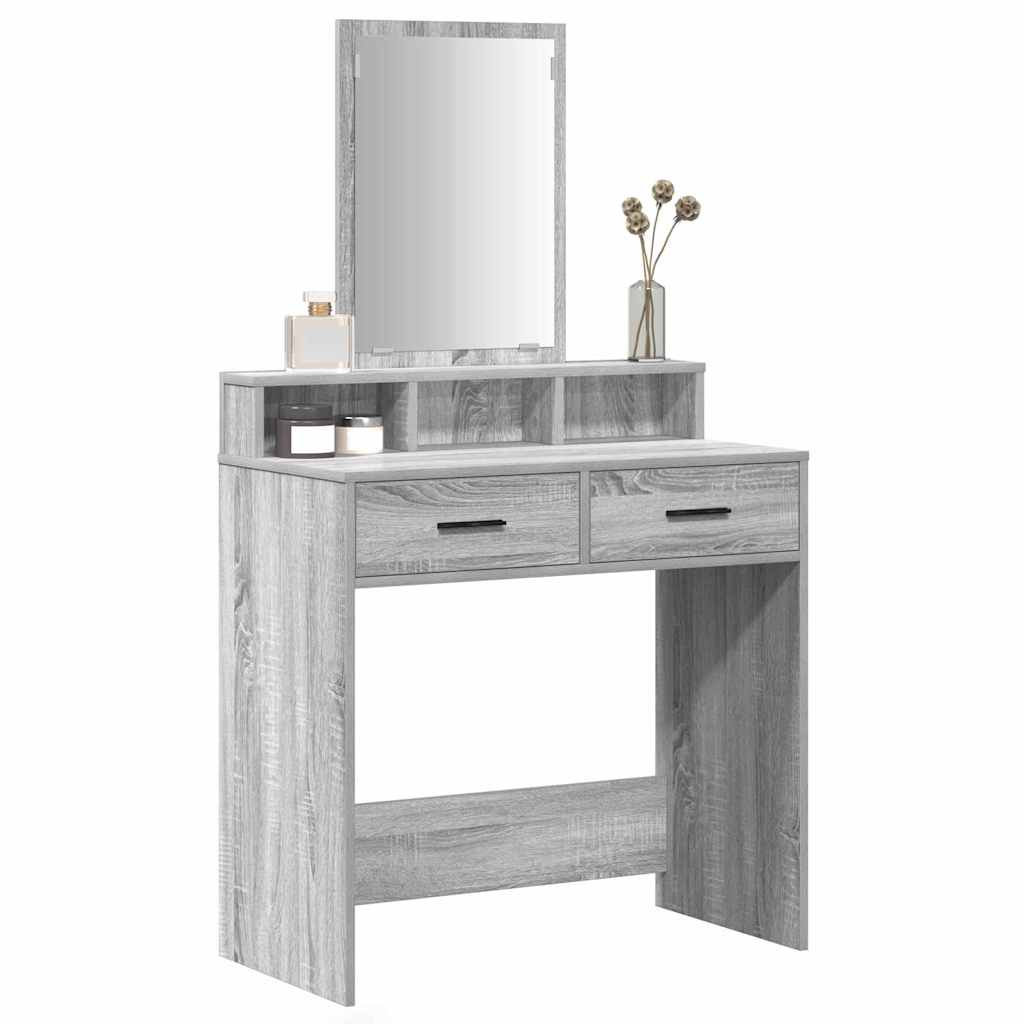 Tavolo da Trucco con cassetto Grigio Sonoma 79 x 41 x 140 cm