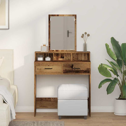 Tavolo da Trucco con cassetto Legno vecchio 79 x 41 x 140 cm