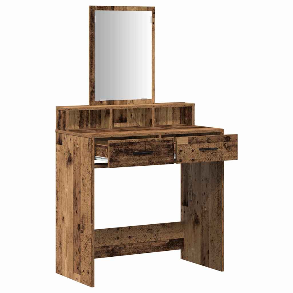 Tavolo da Trucco con cassetto Legno vecchio 79 x 41 x 140 cm