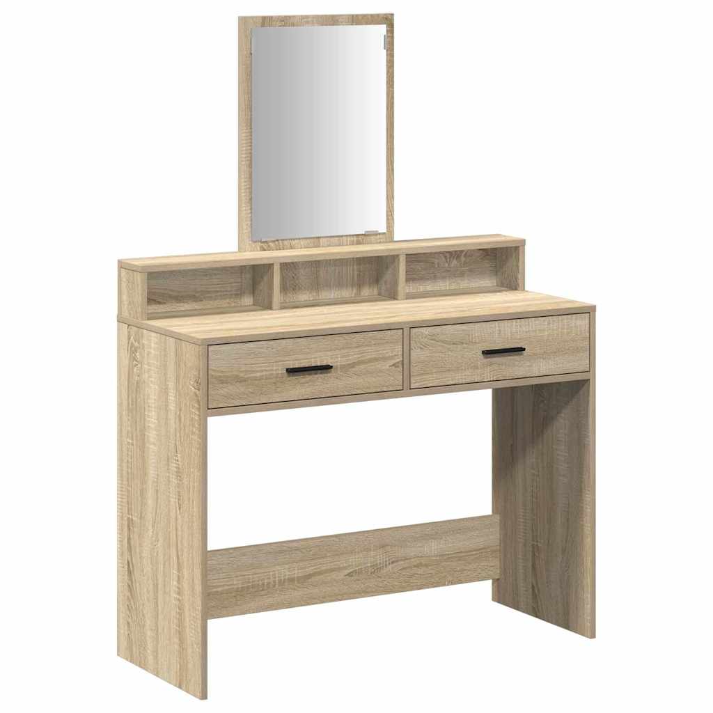 Tavolo da Trucco con cassetto Rovere Sonoma 100 x 41 x 140 cm