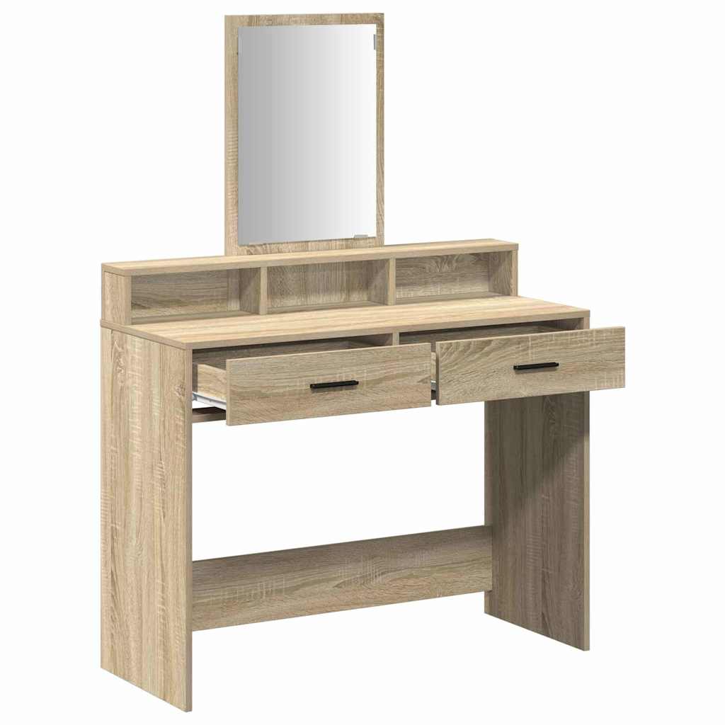 Tavolo da Trucco con cassetto Rovere Sonoma 100 x 41 x 140 cm