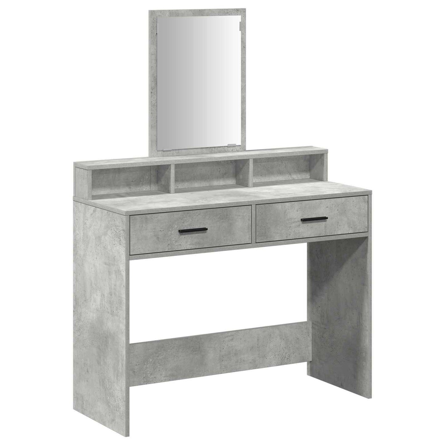Tavolo da Trucco con cassetto Grigio cemento 100 x 41 x 140 cm