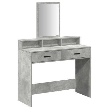 Tavolo da Trucco con cassetto Grigio cemento 100 x 41 x 140 cm