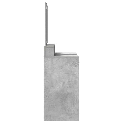 Tavolo da Trucco con cassetto Grigio cemento 100 x 41 x 140 cm