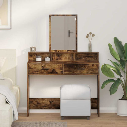 Tavolo da Trucco con cassetto Rovere fumÃ© 100 x 41 x 140 cm