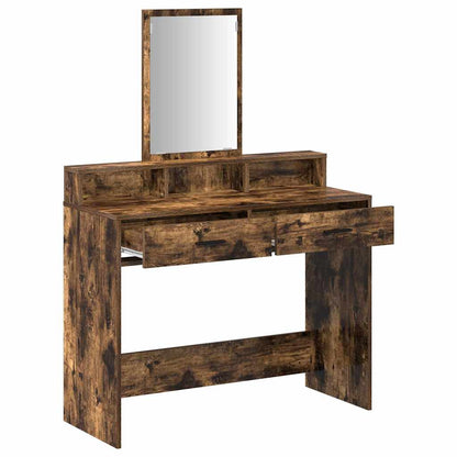 Tavolo da Trucco con cassetto Rovere fumÃ© 100 x 41 x 140 cm