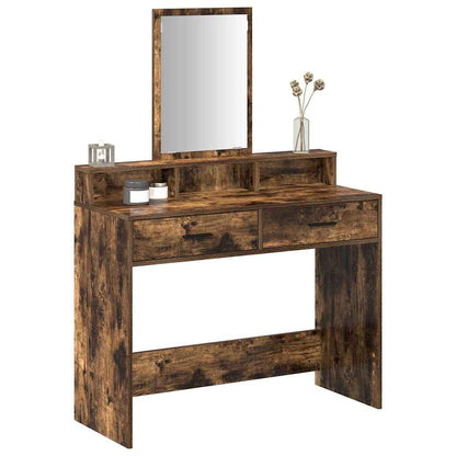 Tavolo da Trucco con cassetto Rovere fumÃ© 100 x 41 x 140 cm