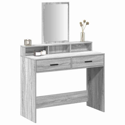 Tavolo da Trucco con cassetto Grigio Sonoma 100 x 41 x 140 cm