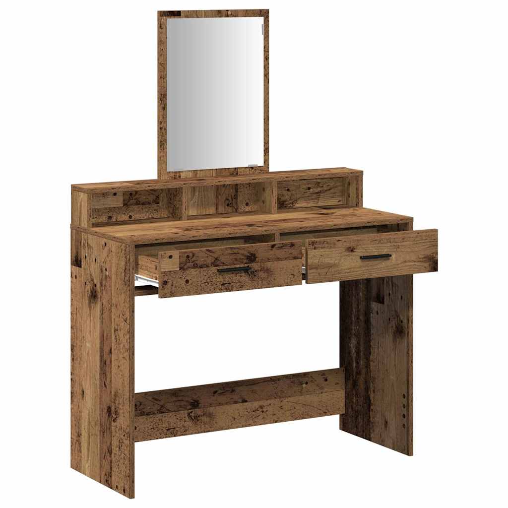 Tavolo da Trucco con cassetto Legno vecchio 100 x 41 x 140 cm