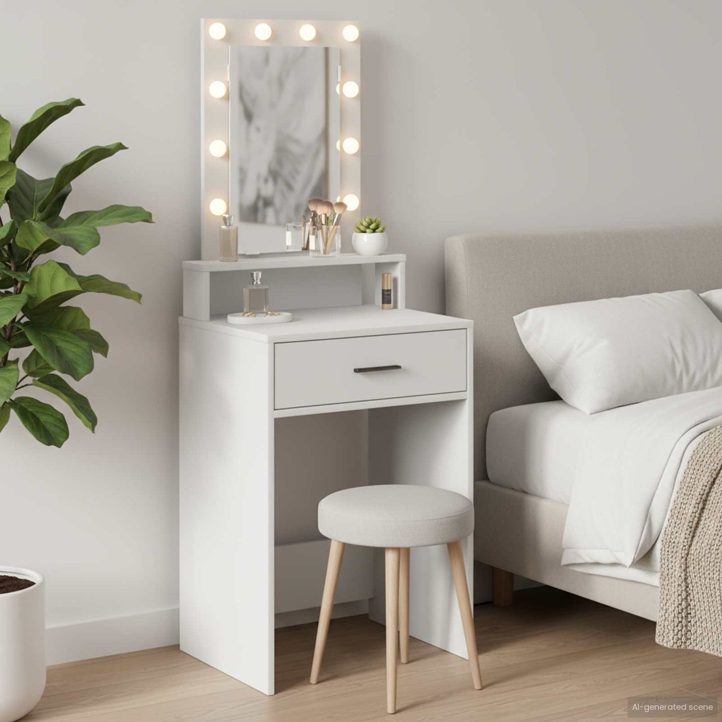 Tavolo da Trucco Bianco 50 x 41 x 140 cm Legno multistrato