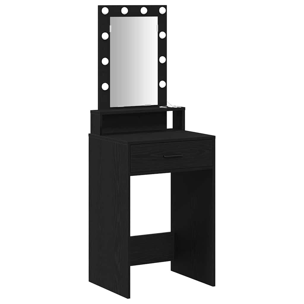 Tavolo da Trucco Nero 50 x 41 x 140 cm Legno multistrato