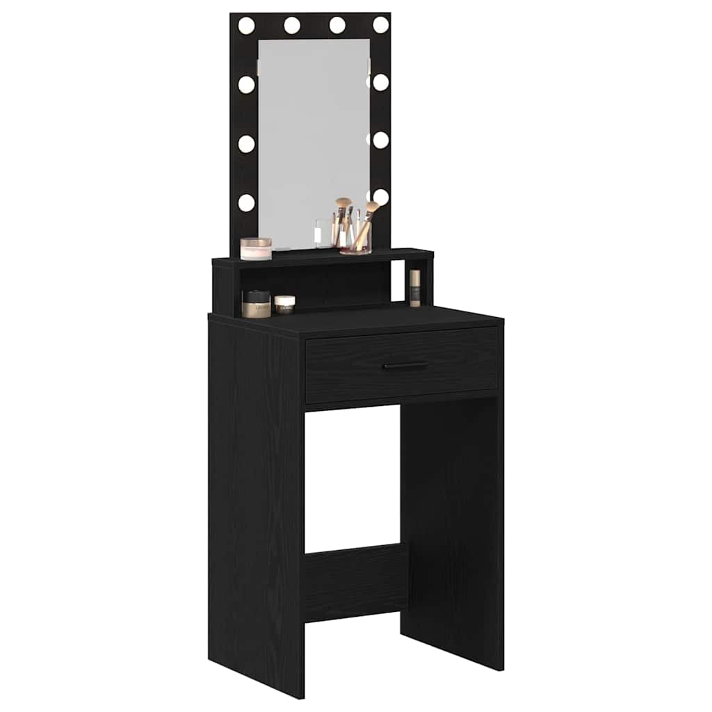 Tavolo da Trucco Nero 50 x 41 x 140 cm Legno multistrato