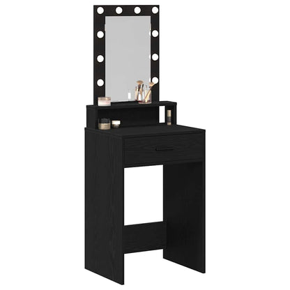 Tavolo da Trucco Nero 50 x 41 x 140 cm Legno multistrato