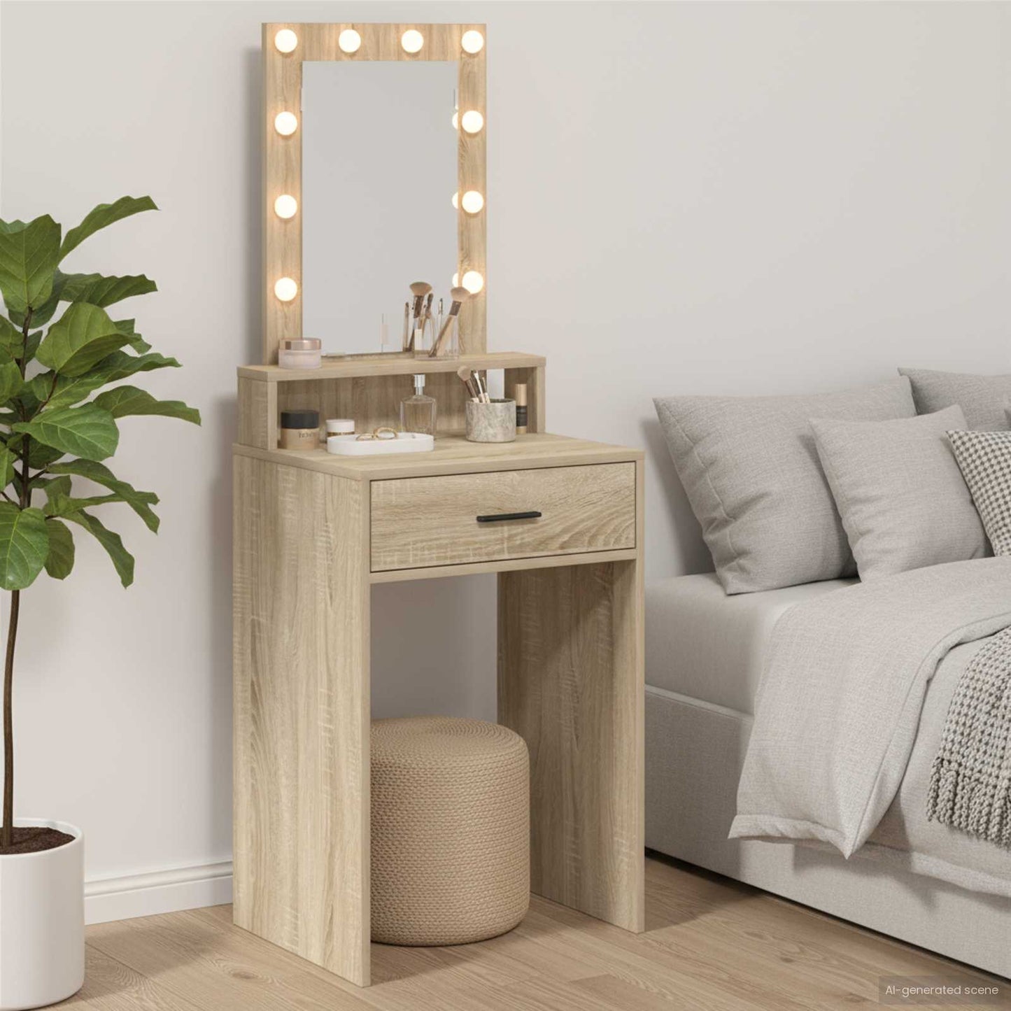 Tavolo da Trucco Marrone 50 x 41 x 140 cm Legno multistrato