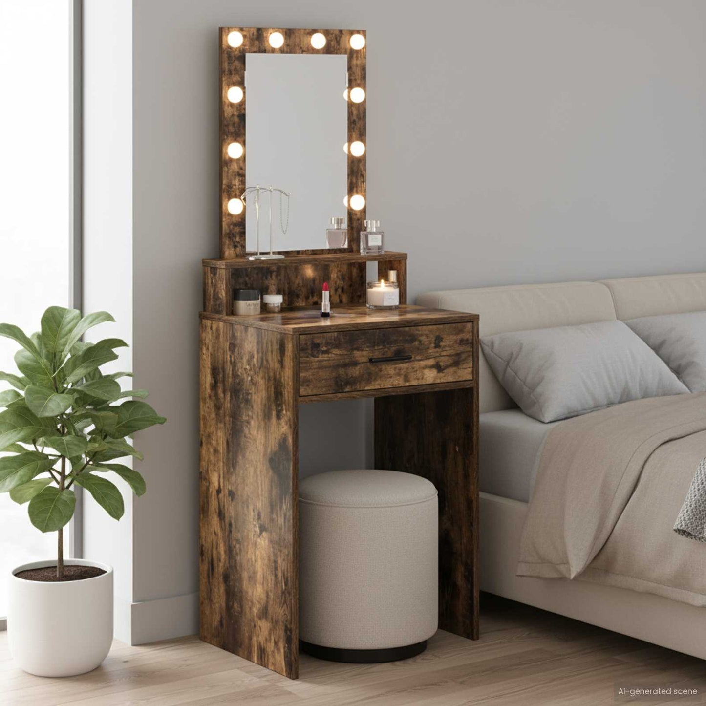 Tavolo da Trucco Marrone 50 x 41 x 140 cm Legno multistrato