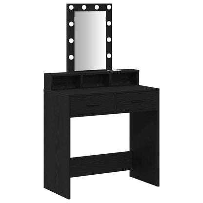 Tavolo da Trucco Nero 79 x 41 x 140 cm Legno multistrato