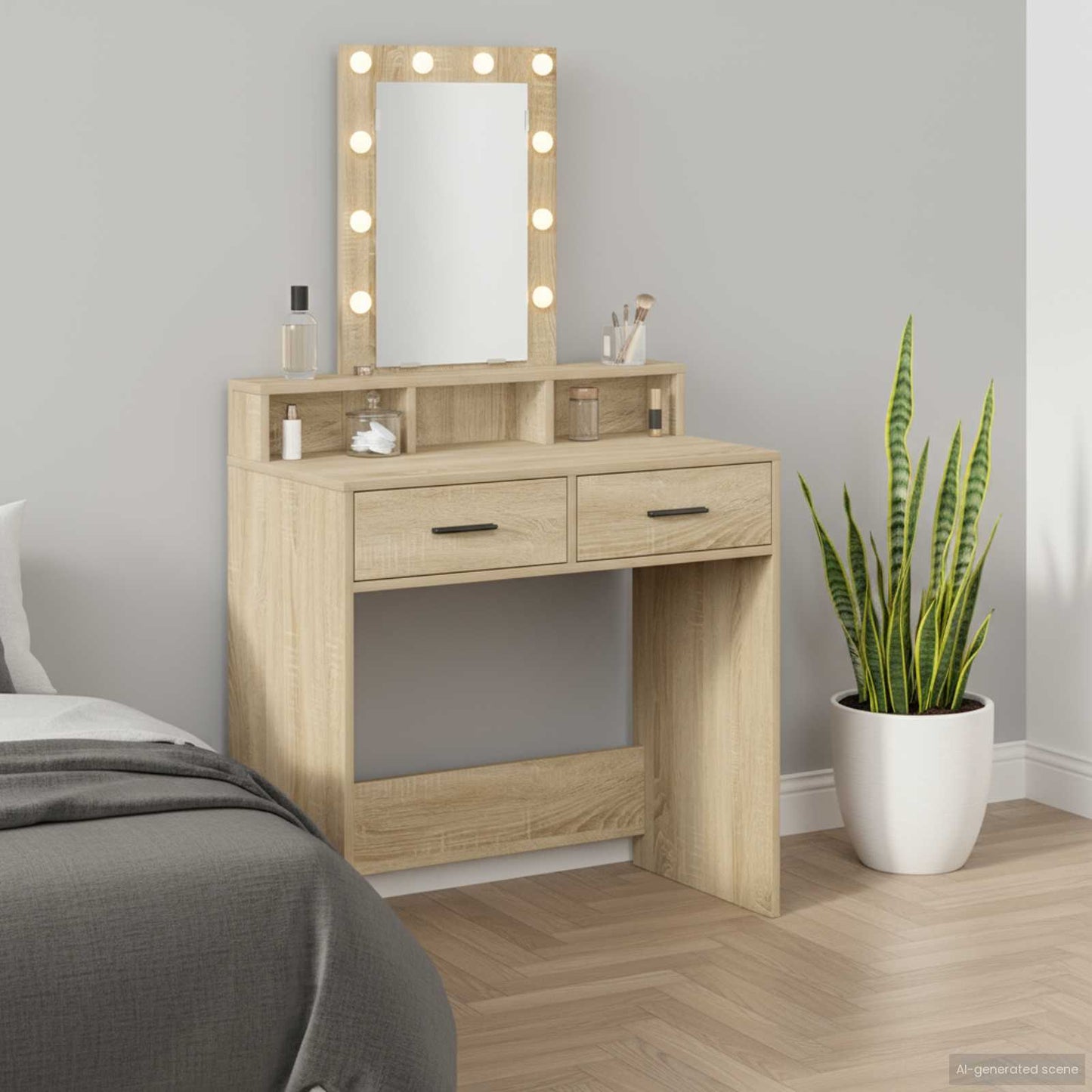 Tavolo da Trucco Marrone 79 x 41 x 140 cm Legno multistrato