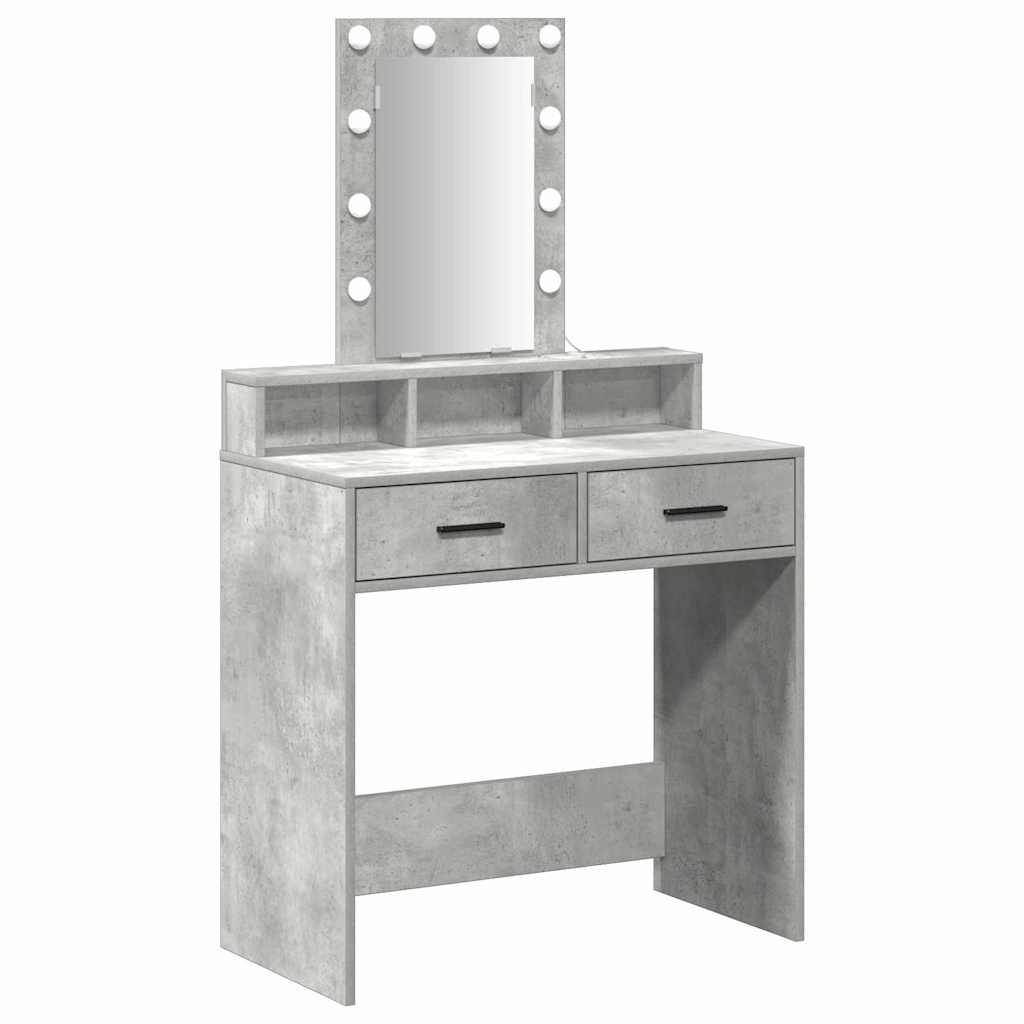 Tavolo da Trucco Grigio 79 x 41 x 140 cm Legno multistrato