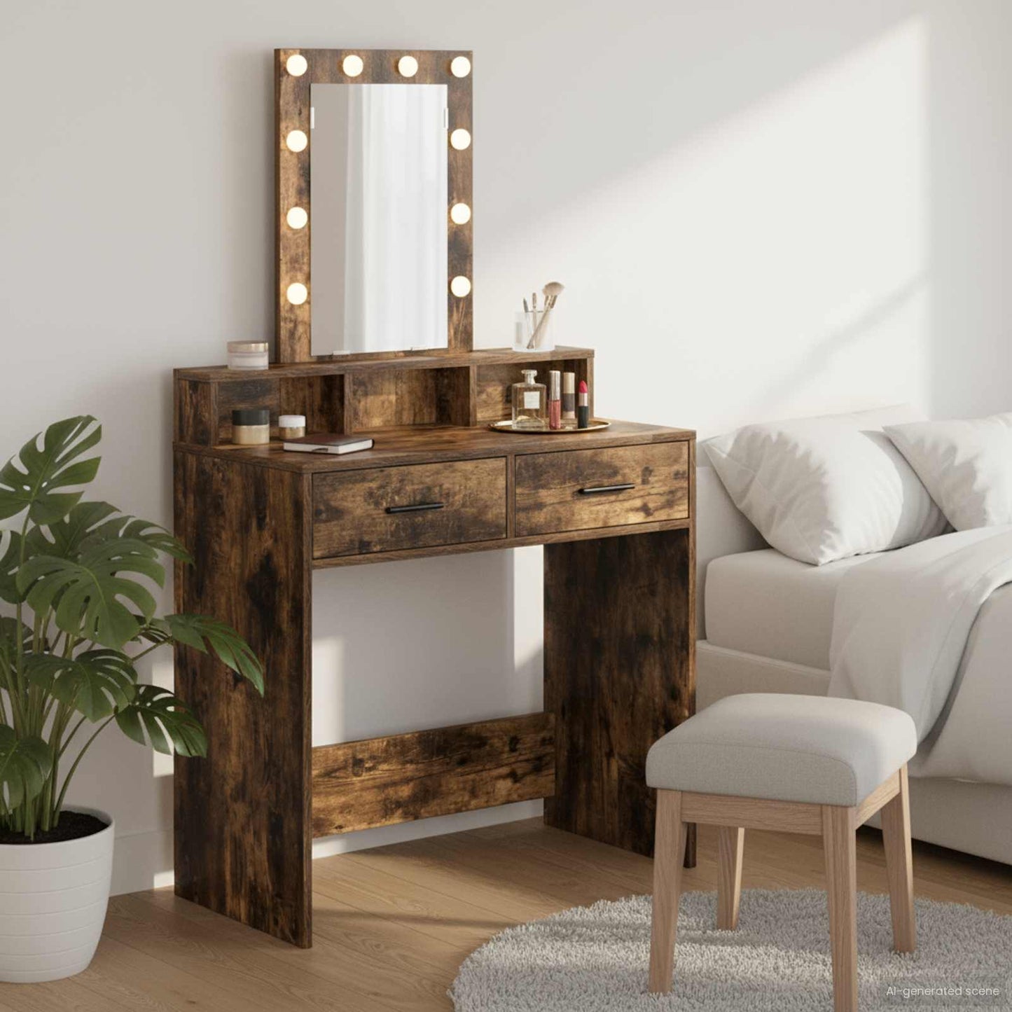 Tavolo da Trucco Marrone 79 x 41 x 140 cm Legno multistrato