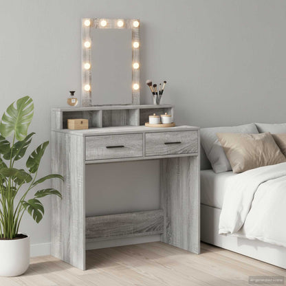 Tavolo da Trucco Grigio 79 x 41 x 140 cm Legno multistrato