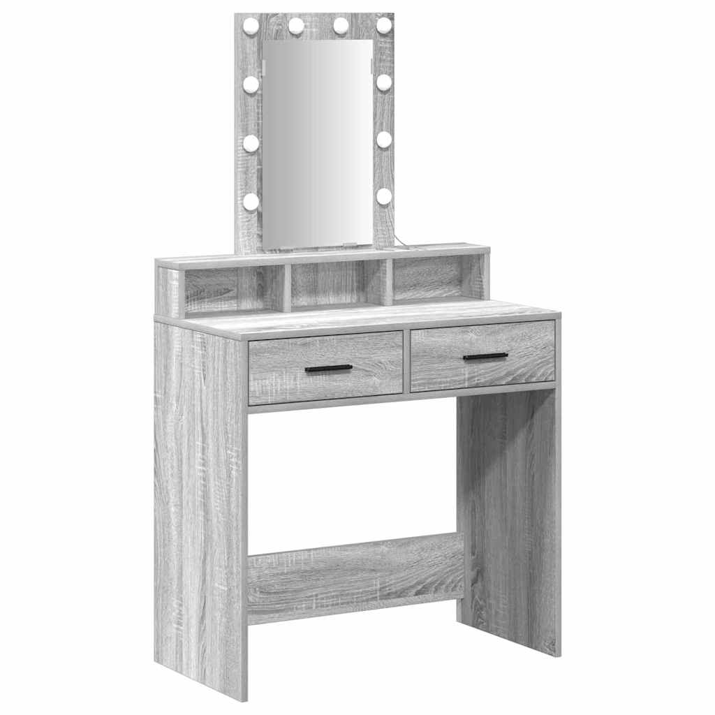 Tavolo da Trucco Grigio 79 x 41 x 140 cm Legno multistrato