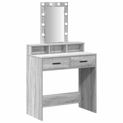 Tavolo da Trucco Grigio 79 x 41 x 140 cm Legno multistrato