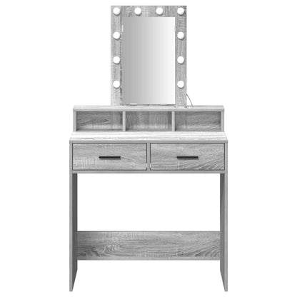 Tavolo da Trucco Grigio 79 x 41 x 140 cm Legno multistrato