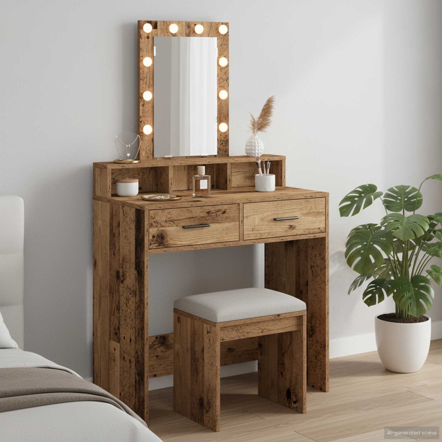 Tavolo da Trucco Marrone 79 x 41 x 140 cm Legno multistrato