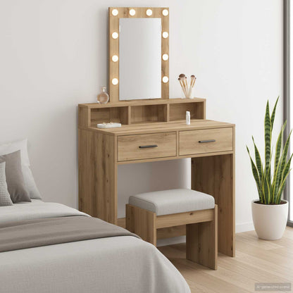 Tavolo da Trucco Marrone 79 x 41 x 140 cm Legno multistrato