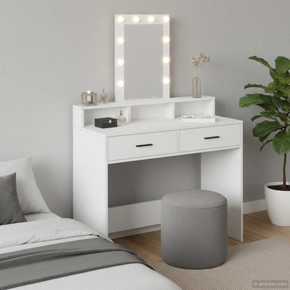 Tavolo da Trucco Bianco 100 x 41 x 140 cm Legno multistrato
