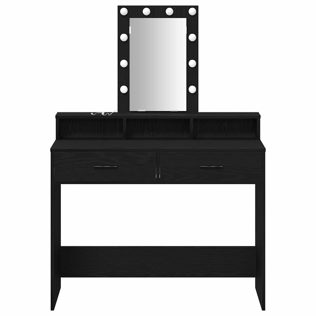 Tavolo da Trucco Nero 100 x 41 x 140 cm Legno multistrato