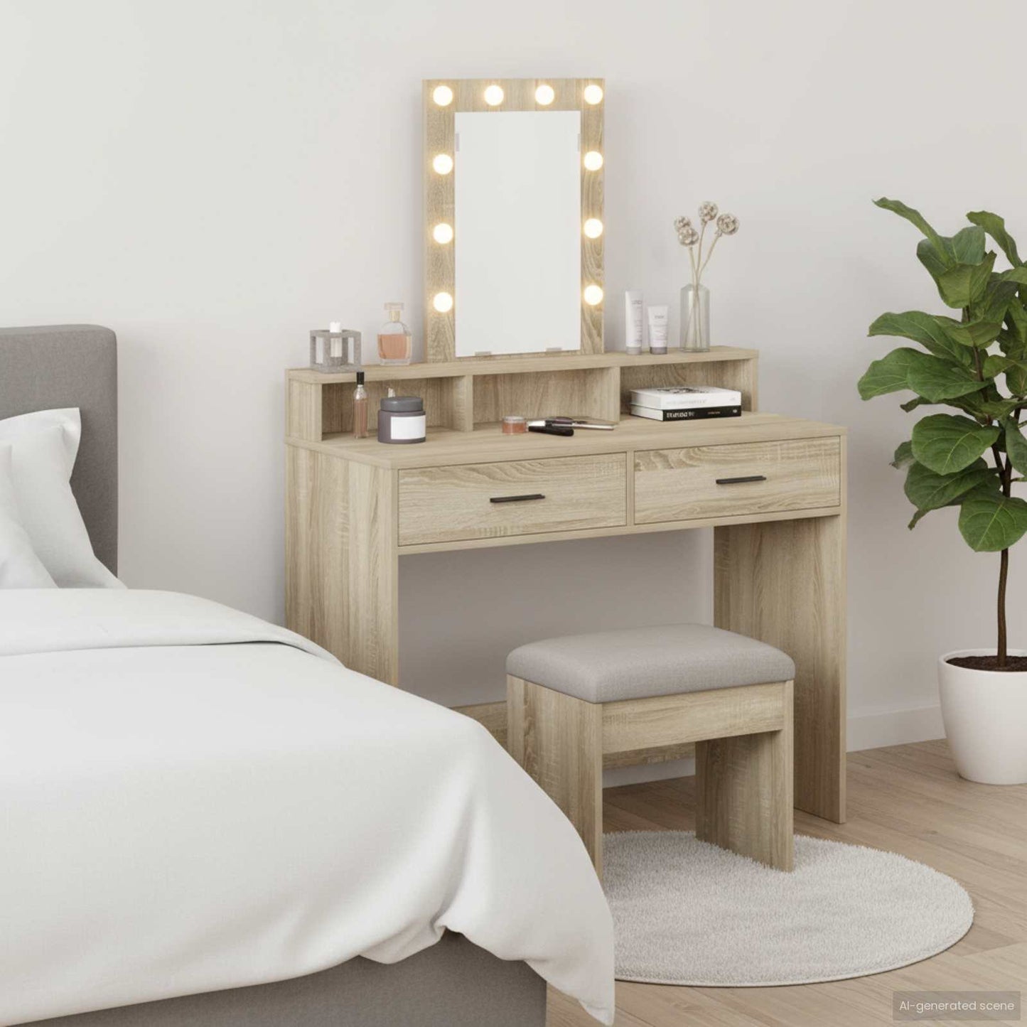 Tavolo da Trucco Marrone 100 x 41 x 140 cm Legno multistrato