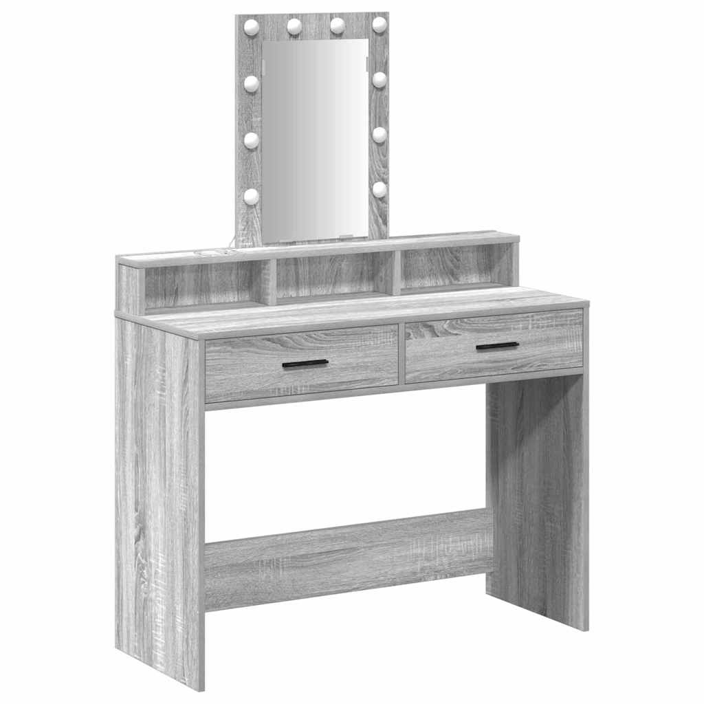 Tavolo da Trucco Grigio 100 x 41 x 140 cm Legno multistrato