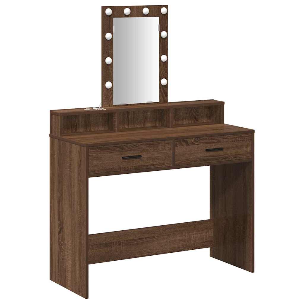 Tavolo da Trucco Marrone 100 x 41 x 140 cm Legno multistrato