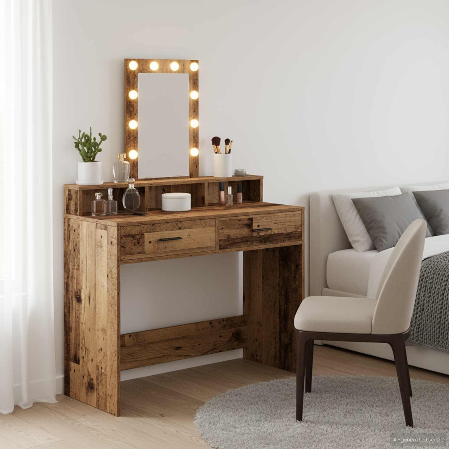 Tavolo da Trucco Marrone 100 x 41 x 140 cm Legno multistrato